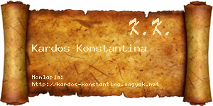 Kardos Konstantina névjegykártya